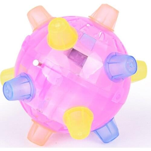 2 Color Pet Flashing Dog Toys Ball For Games Ball LED Pets Toys Jumping Joggle Crazy Football Childrens Funny Toy Dog