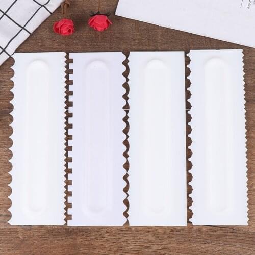 4Styles Cake Decorating Comb Icing Smoother Cake Scraper Pastry Baking Tools for Cake Tool
