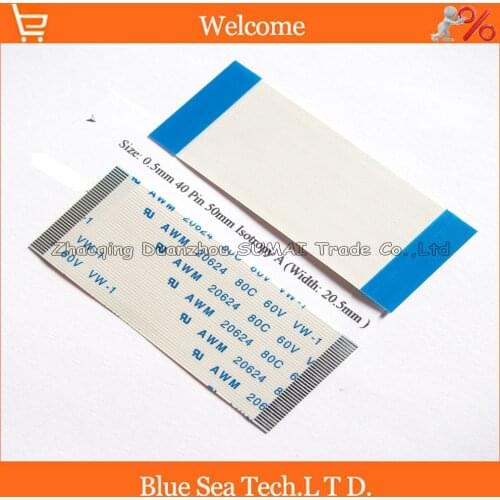40 Pin FFC FPC Flexible Flat Cable 0.5mm pitch 40Pin 50mm Isotropy(A) or Anisotropy(B) cable,20624.,80C 60V VW-1