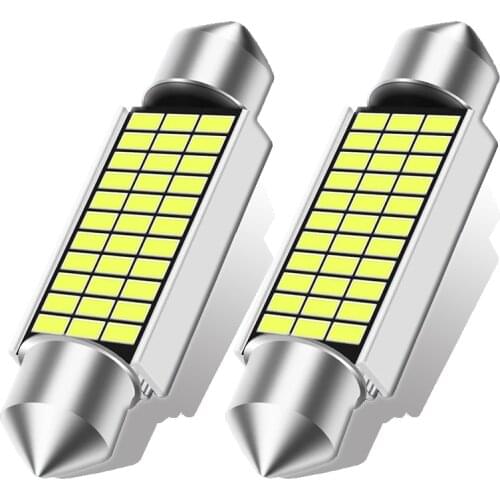 50PCS C5W C10W Festoon 31mm 36mm 39mm 41mm High Quality Super Bright LED Bulb Car License Plate Light Auto Interior Reading ligh