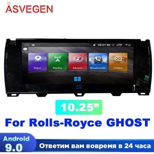 Android 9.0 10.25” For Rolls-Royce GHOST With 4G+64G Built In Carplay Car Stereo Multimedia Video GPS Player