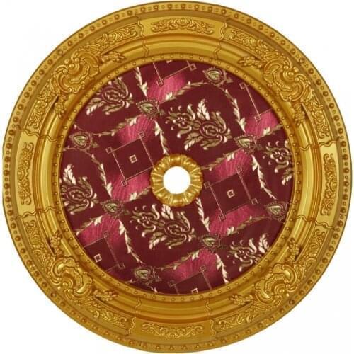 Decorative Round Designed Vintage Looking Ceiling Medallion for Chandeliers Damask Pattern 60cm 23.62