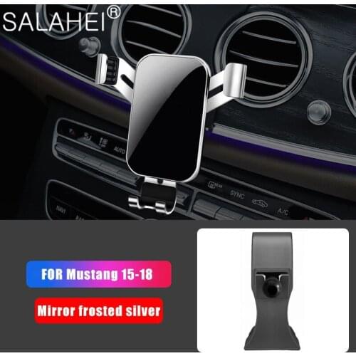 New Gravity Car Air Vent Dashboard Mobile Cell Phone Holder Reaction Clip Mount Cradle GPS Stand For Ford Mustang 2015 2016-2018
