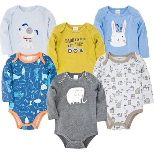 Baby Romper Colorful 6pcs/lot Roupa De Bebe Newborn Clothes 100% Cotton Spring Jumpsuit Boy Girl Clothes Toddler Clothing