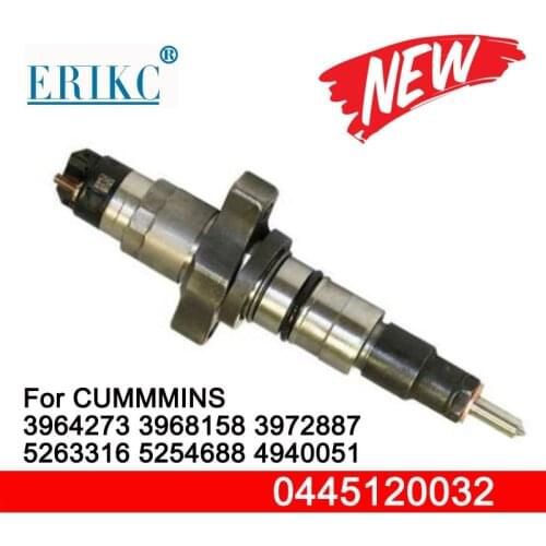 ERIKC 0 445 120 032 Fuel Injector 0445120032 New Fuel Injection Nozzle 0445 120 032 For CUMMMINS 3972887 5263316 5254688 4940051