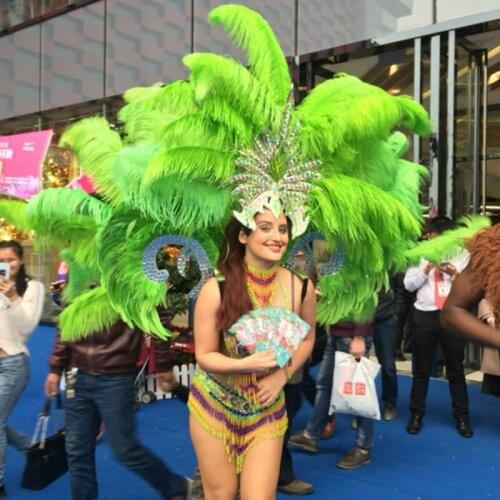 Carnival feather dance costume for women show lady oriental dance costumes stage costumes for singers