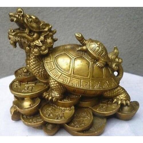 Chinese Feng shui Bronze lucky Turtle Statue