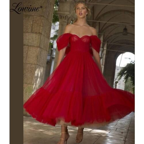 Red Prom Dresses A Line Formal Evening Gowns Arabic Party Dress For Wedding Girls Graduation Homecoming Dresses 2021 Custom Made