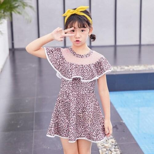 Swimsuit Kids Girls Bathing Surfing Girls Swimming Girl Bathing Suit Swimwear Kids Girls Sunfing Leopard print Girls Bokinis