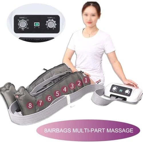 8 Chambers Air Compression Leg Foot Massager Pressotherapy Blood Circulation Body Massager Air Wave Pressure Machine