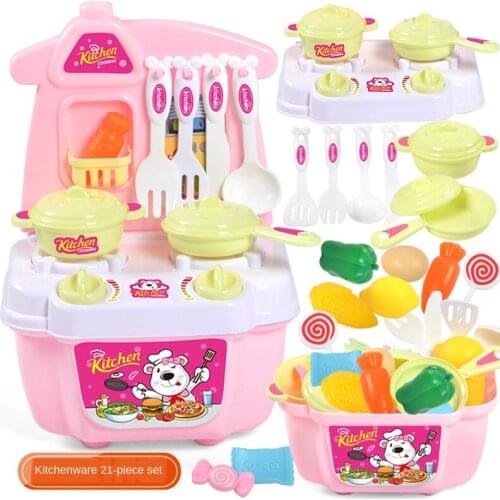 Mini Kitchen Play House Toys Joy Small Kitchen Kitchenware Storage Box Tableware Taiwan GIRLS Toy