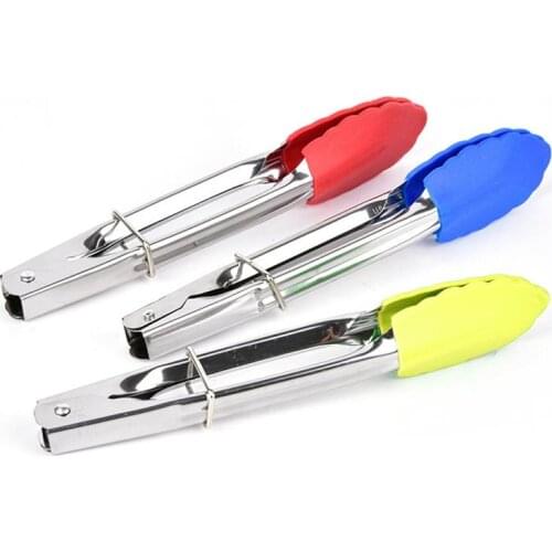 Non-Slip Silicone Bread Salad Tong Tongs Heat-Resistant Food Tong Serving Tong Kitchen Tools BBQ Tools Accessories