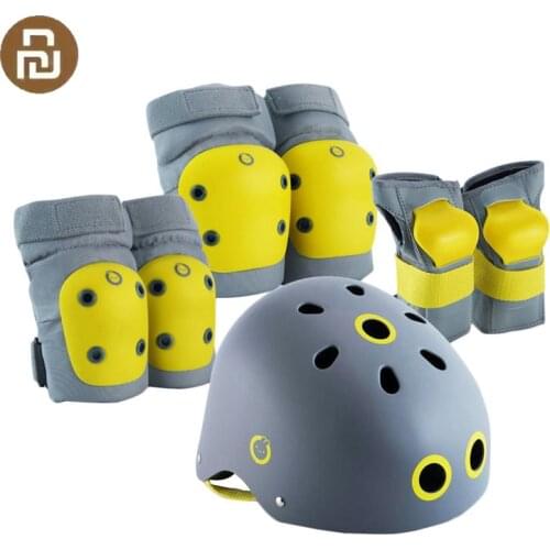 Original Xiaoxun Adjustable Kids Cycling Helmet Bike Sport Kneepad Elbow Knee Wrist Safety Gear