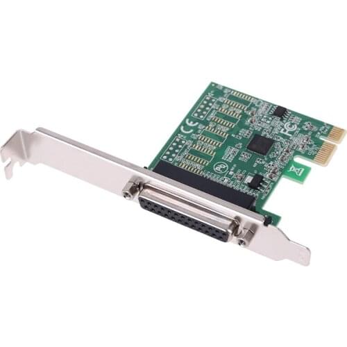 Parallel Port DB25 25Pin PCIE Riser Card LPT Printer to PCI-E Express Converter R2JA