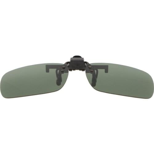 Polarized Lens Block Clip On Flip Up Sunglasses For Glasses Driving