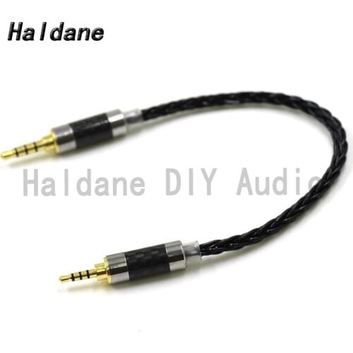 Haldane HIFI 7N Silver Plated 2.5mm TRRS Balanced Male to 3.5mm TRRS Balanced Male Audio Adapter Cable 2.5 to 3.5 Connector DIY