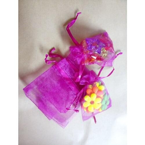 15x20cm 1000pcs/lot Christmas Organza Bags Rose Red Drawstring Bag Pouch For Food/jewelry/candy/wed Gift Bag Small Packaging Bag