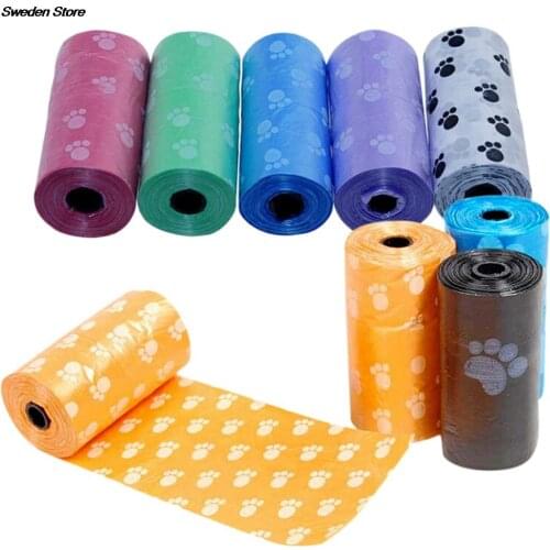 1 Roll Colorful Dog Waste Poop Bags Dog Bag Cat Waste Pick Up Clean Car Travel Cleaning Bags Dog Poop Bag Car Cleaning Products