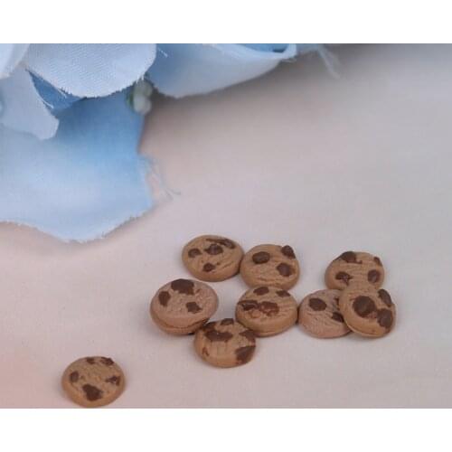 1 Pack Dollhouse Miniature Chocolate Cookies Bakery Biscuit For Children Kids Cute Mini Pretend Toys Kitchen Decor
