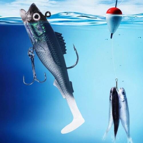 10Pcs/Set 9cm 14g T-Shaped Tail Fishing Lure Sharp Hook Silicone Big Mouth Popper Fishing Topwater Bait for Outdoor Lures