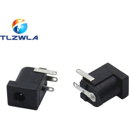 10PCS/LOT DC-005 Black DC Power Jack Socket Connector DC005 3.5*1.3mm 1.3 socket Round the needle