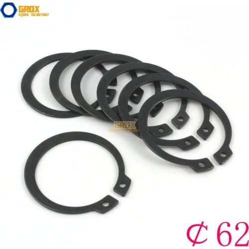 10 Pieces Size: 62 Steel External Circlip Snap Retaining Ring