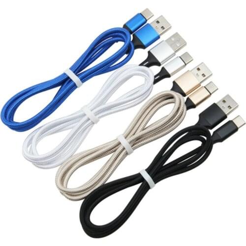 1M 2M 3M Nylon Fast Cable Type C Micro USB Charging Phone Cables Wire for iPhone Samsung Xiaomi Huawei Type-C Data Line