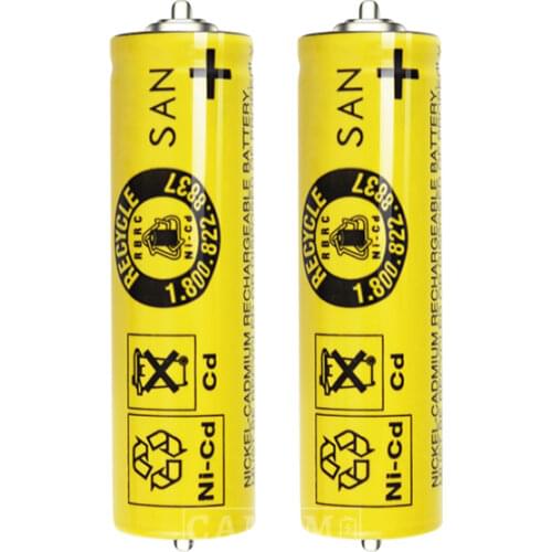 2PCS SAN 1N-600AA Electric Shaver Battery S3 3000S/3090S 199S-1 5720/5739/5743 for Braun Series AA 1.2V Ni-Cd Battery for SANYO