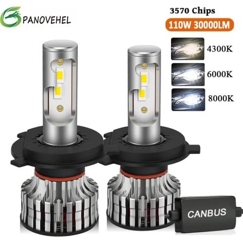 2Pcs 100W 30000LM LED H7 Canbus H1 H8 H9 H11 9005 HB3 9006 HB4 9012 Car LED Light Headlight Turbo Lamp 12V 4300K 6000K