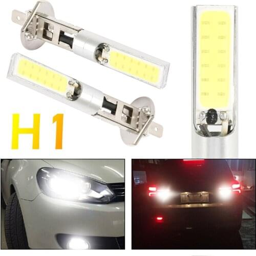 2pcs H1 Led Headlight Bulbs Automobile LED High Power Fog Lamp Car Driving Bulb Super Bright White Light Car Accessories