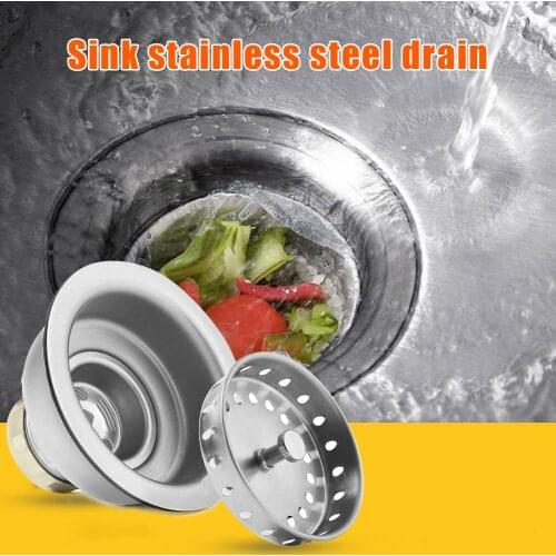3.5 Inch Stainless Steel Commercial Kitchen Sink Basket Drain Strainer Fits 3-1 / 2 Inch Sink Openings For Bathroom Cocina