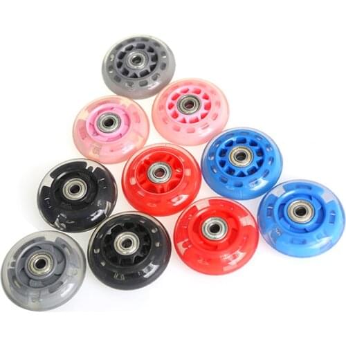 8 Pcs 64MM 70MM Flashing Roller Skates Wheel Inline Skates Shoes Wheels PU LED Sliding Skating Wheel + Magnet Core + Bearing