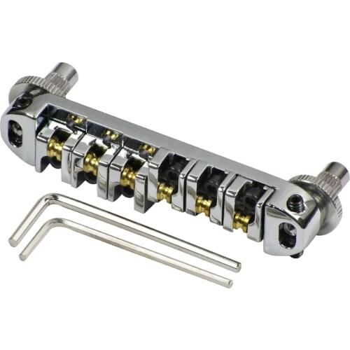 FLEOR Zinc Alloy Electric Guitar Tune-O-Matic Roller Saddle Bridge Gold / Chrome / Black For LP SG Guitar Accessories