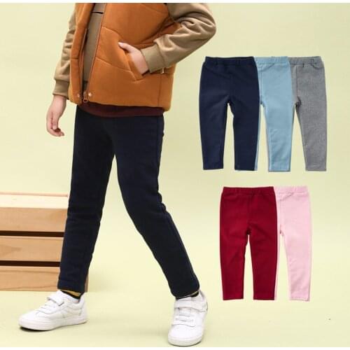 Children Pants Winter Clothing Spring And Autumn Wear Boys Warm Cotton Pants Loose Middle Waist Casual Pants 3-8y Kids Bottoms