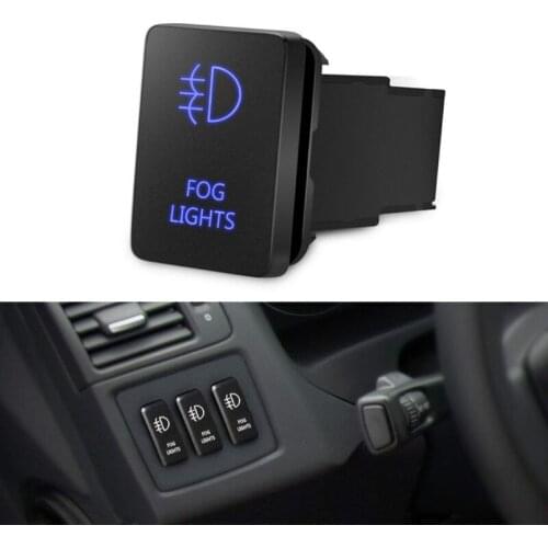 Fog Lamp Switch Buttons Easy Installation Parts with LED Background Indicator Light for Automotive Parts Replacement F19A