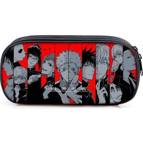 2021 Jujutsu Kaisen Character Costume Peripheral 3D Digital Print Fashion and Convenient Student Office Pencil Case Cosmetic Bag