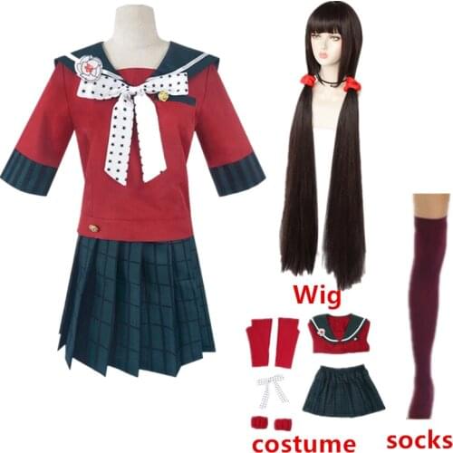 Anime Danganronpa Harukawa Maki School Girls Uniform Set Cosplay Costume