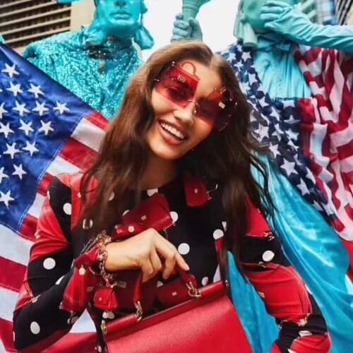 2021 summer new fashion personality design handbag shape sunglasses ladies classic irregular outdoor driving ladies sunglasses