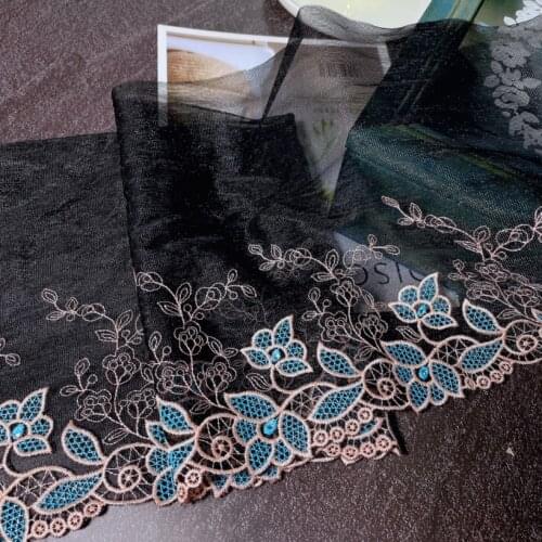 Hot Sale 3 Meters High Qualtiy Wedding Dress Lace Trims 18CM Wide Embroidery Lace Sofa Curtain Accessories Trims