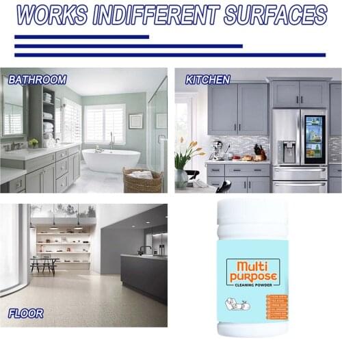 Multi-purpose Cleaning Powder Kitchen Cleaner Multi-Purpose Kitchen Deodorant Cleaning Decontamination Powder Grease Powd#T2