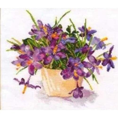 Saffron patterns Counted Cross Stitch 11CT 14CT 18CT DIY Chinese Cross Stitch Kit Embroidery Needlework Sets