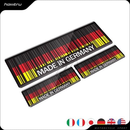 3D Bar Code Sticker Made In Germany In UK Italy Motorcycle Tank Pad Decal Motorbike Helmet Stickers Case for AGV Shark Shoei