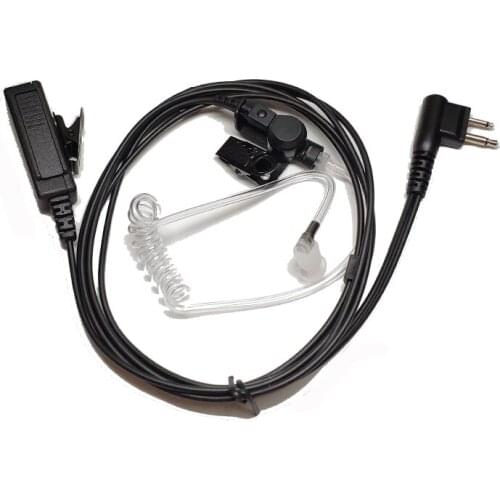 2 Wire Two Way Radio Acoustic Tube Earpiece Earphone With PPT MIC Headset For Motorola GP88 GP300 CP200 CT150 CP040 For HYT