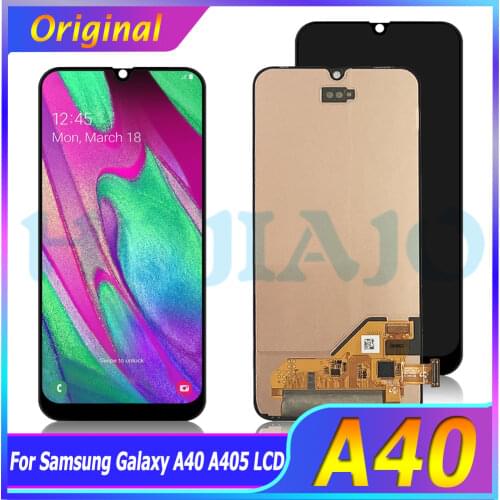 Original LCD For Samsung Galaxy A40 A405/DS A405F A405FD A405A LCD With Frame Touch Screen 100% Original