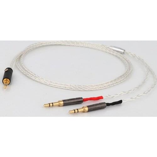 Preffair 8 Cores 7N OCC Silver Plated Sundara Aventho focal elegia t1 t5p D7200 MDR-Z7 2.5/3.5/4.4mm Balance Headphone Cables