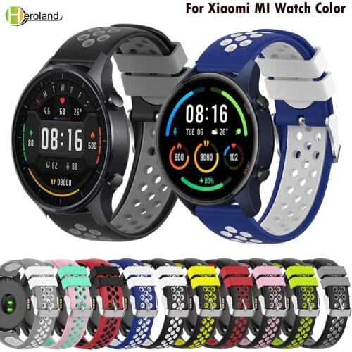 Watchstrap band For Xiaomi MI Watch Color Silicone Wristband For Xiaomi Mi Bro Air / Haylou LS02 Wrist strap bracelet belt