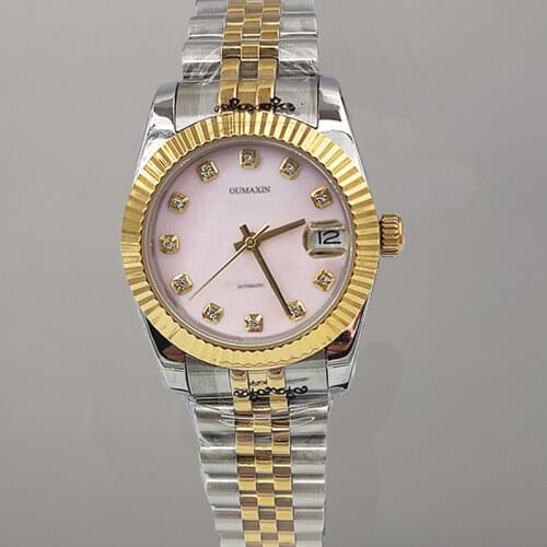 Luxury brand 31mm ladies watch automatic mechanical sapphire white dial 316L stainless steel ladies clock 126333