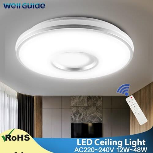 Modern Ceiling lights 48W 36W 24W 18W 12W AC 220V 240V led ceiling light lamparas de techo led lamp Living Room Remote Control