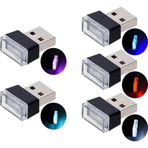 1pcs Car-Styling USB Atmosphere LED Light Car Accessories For Peugeot 206 207 208 301 307 308 407 408 508 607 2008 3008 4008