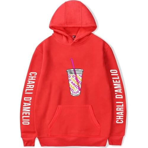 3D Hoodie Charli Damelio Mens Womens Sweatshirt Fall Red Pullover Casaul Print Ice Coffee Splash Boy Girl Hoodie